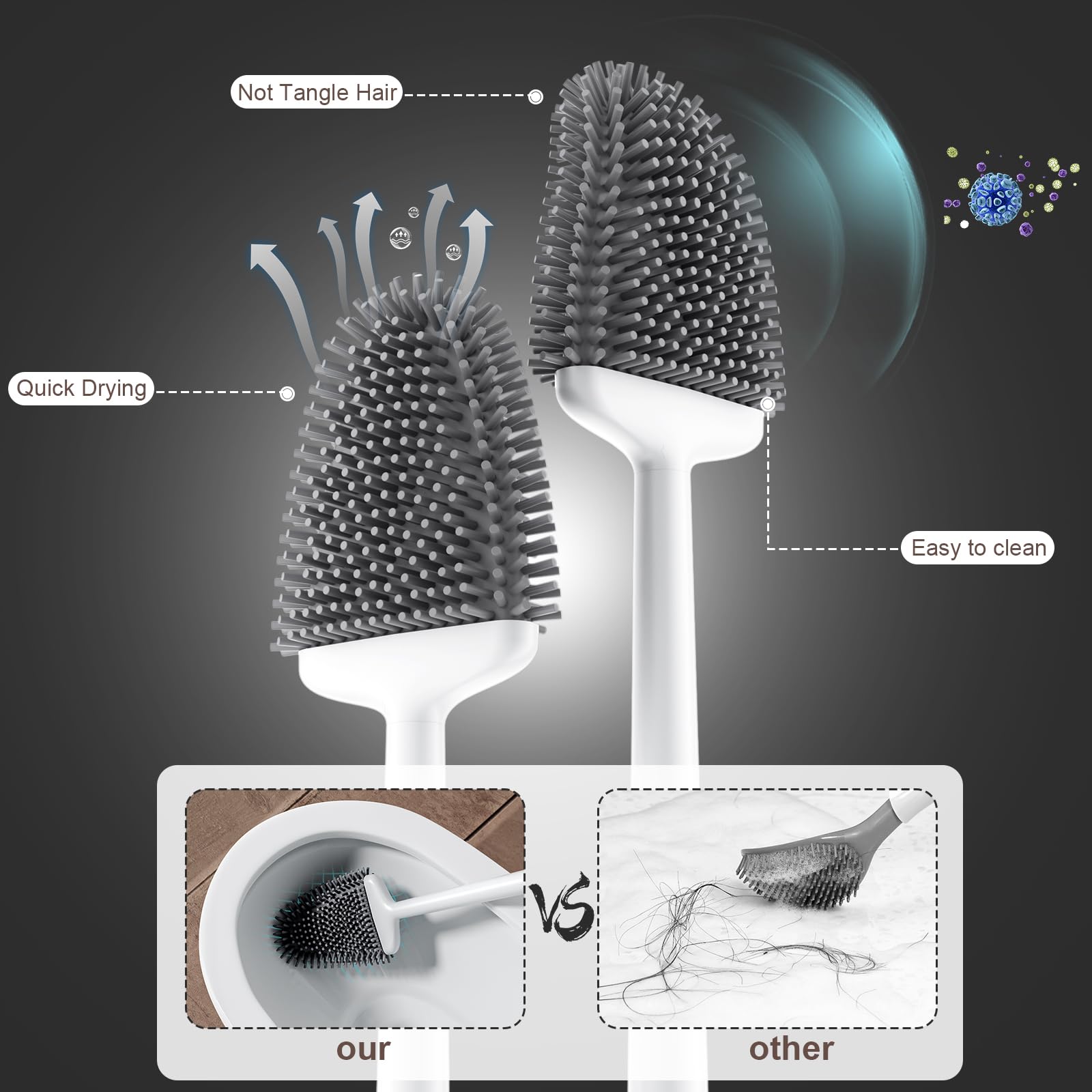 Foto 4 pulgar | Set de Escobillas de Baño Sellemer con Cerdas de Silicona - Venta Internacional
