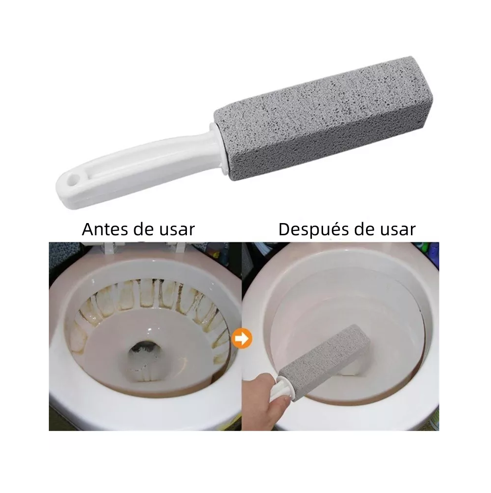 Foto 6 pulgar | Limpieza Inodoro De Baño Cepillo Piedra Pómez+ Guantes 6 Pcs Gris