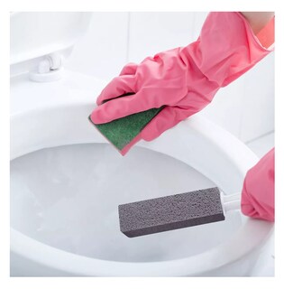 Foto 4 | Limpieza Inodoro De Baño Cepillo Piedra Pómez+ Guantes 6 Pcs Gris