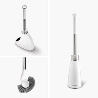 Foto 2 | Escobilla De Baño Simplehuman De Acero Inoxidable Blanca Con Estuche - Venta Internacional.