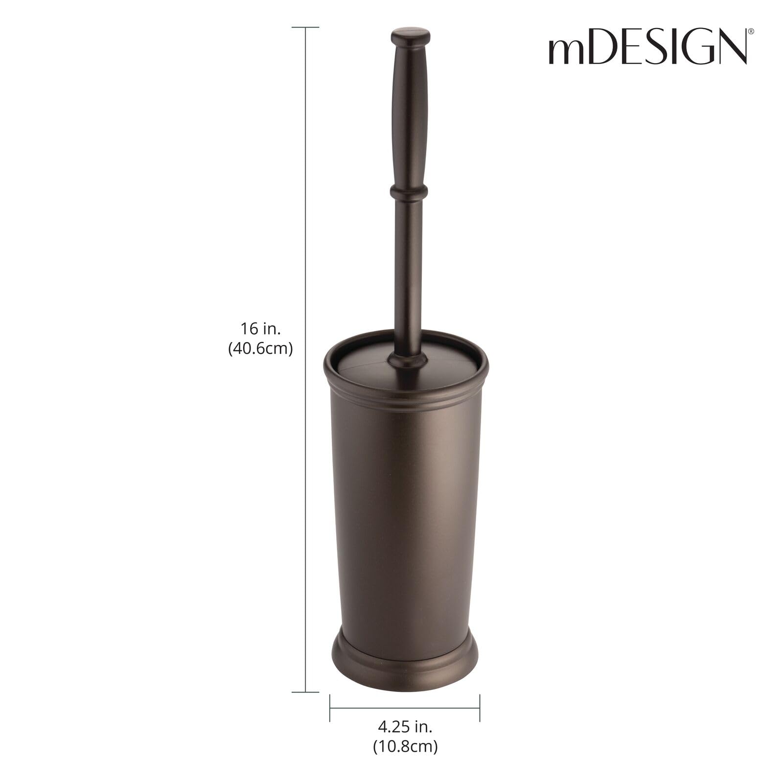 Foto 4 | Escobilla Para Inodoro Mdesign Hyde Collection Con Soporte En Bronce - Venta Internacional.