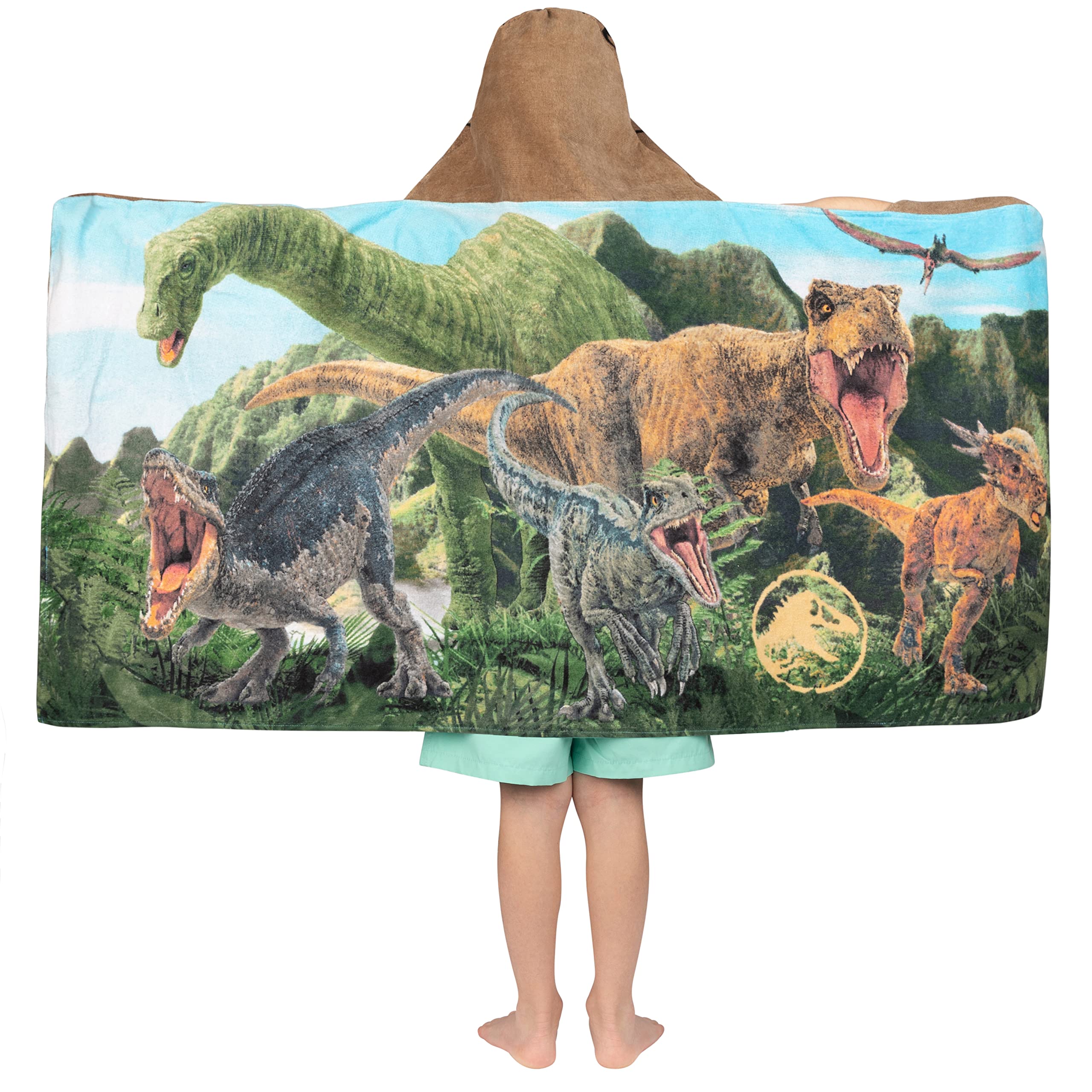 Foto 4 pulgar | Toalla Con Capucha Jurassic World Dominion Franco Kids - Venta Internacional.