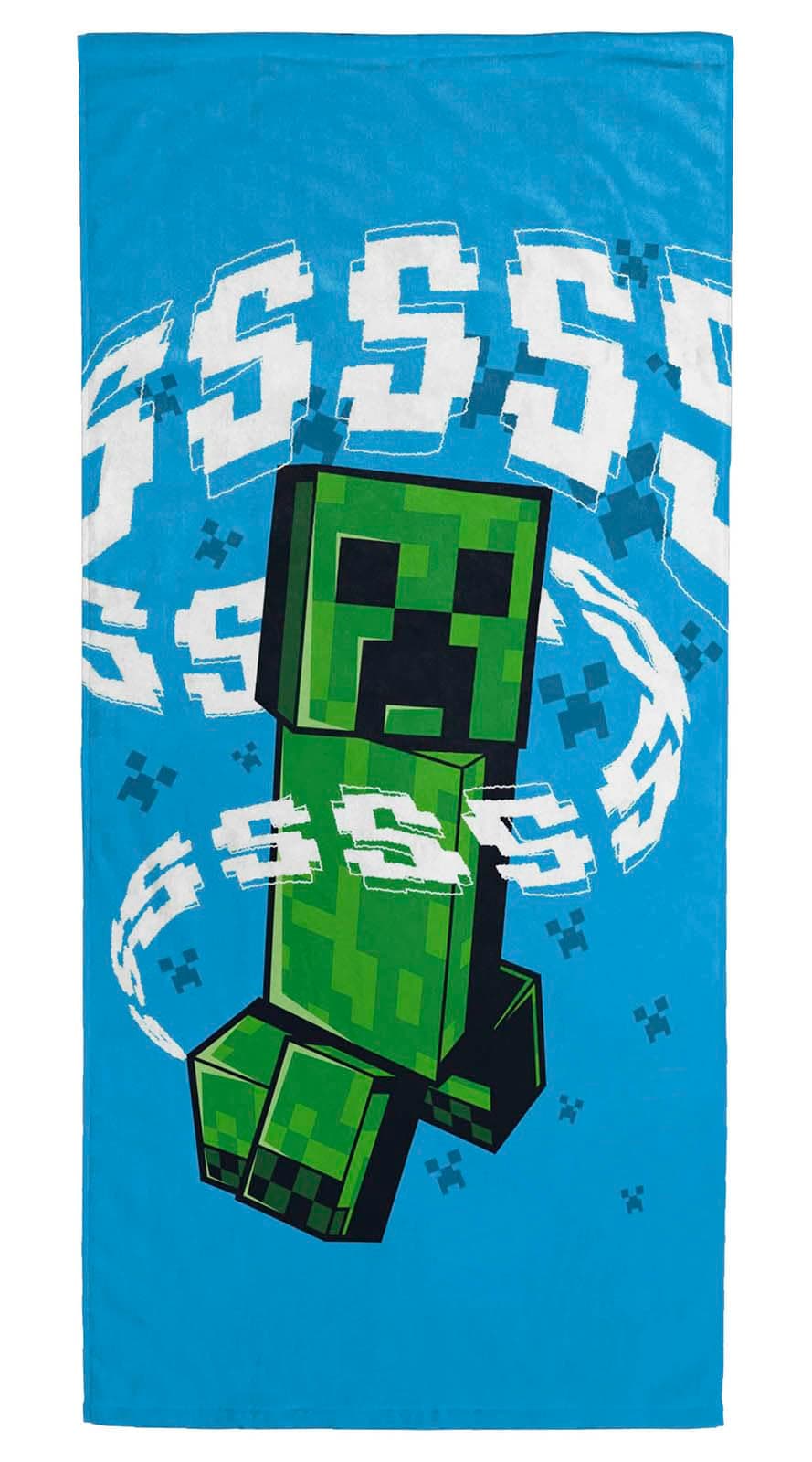 Toalla De Playa Jay Franco Minecraft Creeper Kids 100% Algodón - Venta Internacional. $789