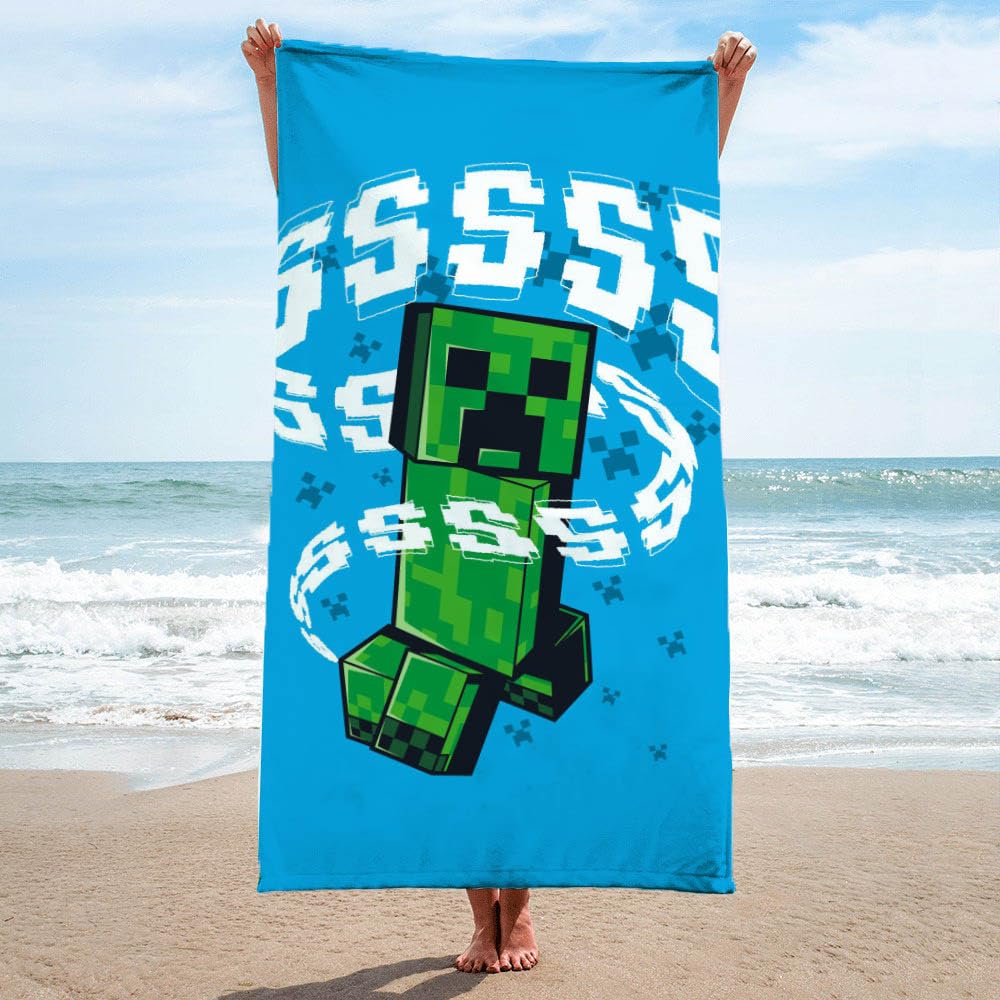 Foto 4 pulgar | Toalla De Playa Jay Franco Minecraft Creeper Kids 100% Algodón - Venta Internacional.