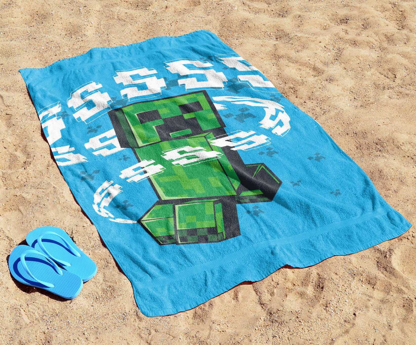 Foto 5 pulgar | Toalla De Playa Jay Franco Minecraft Creeper Kids 100% Algodón - Venta Internacional.