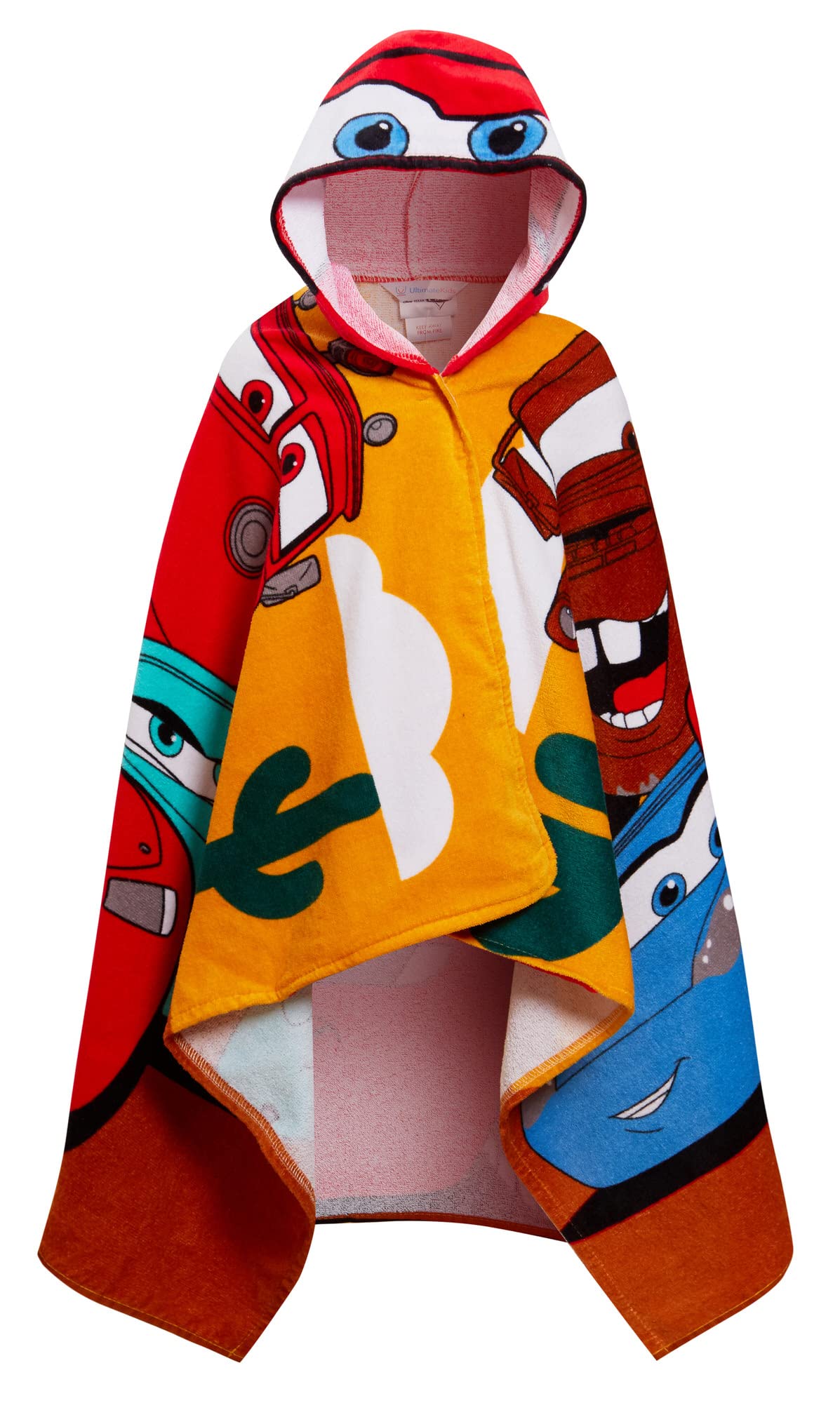 Toalla Con Capucha Disney Cars Lightning Mcqueen 100% Algodón Para Niños - Venta Internacional.