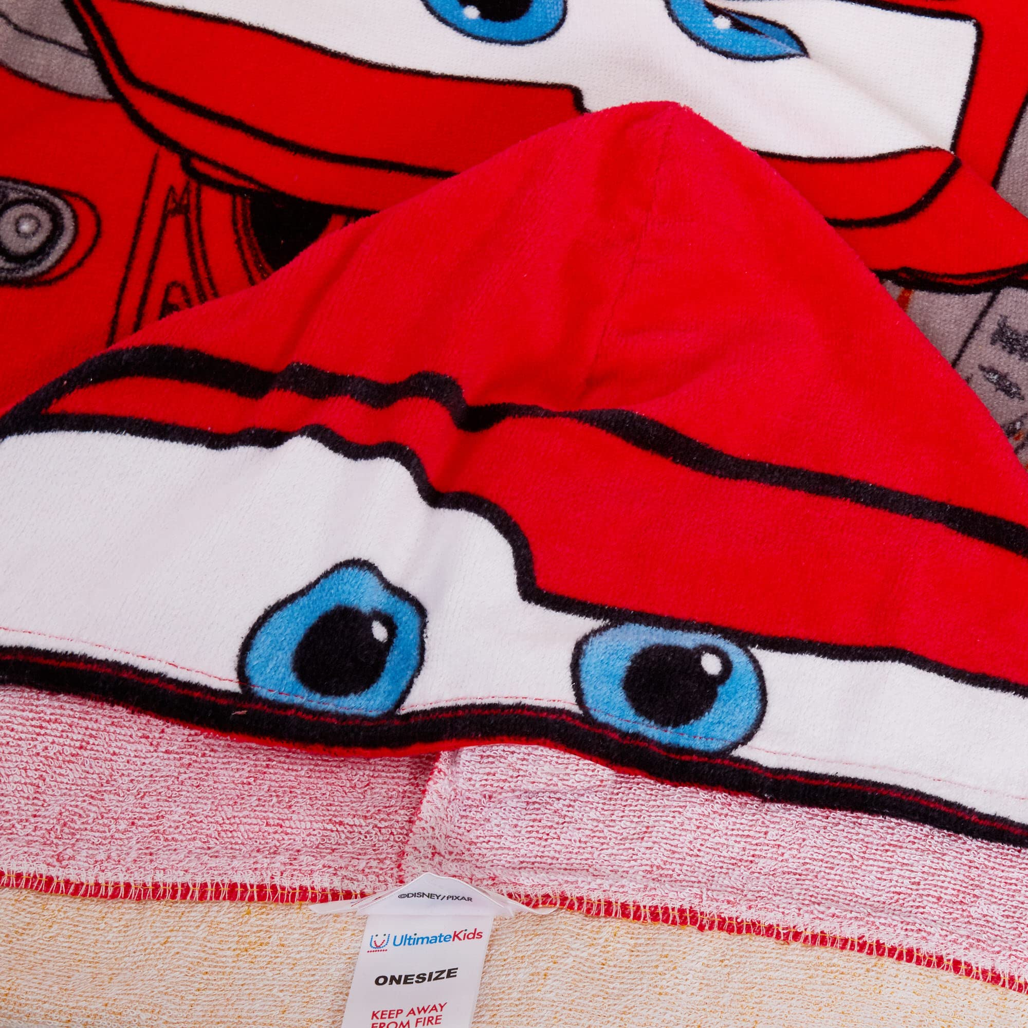 Foto 6 pulgar | Toalla Con Capucha Disney Cars Lightning Mcqueen 100% Algodón Para Niños - Venta Internacional.
