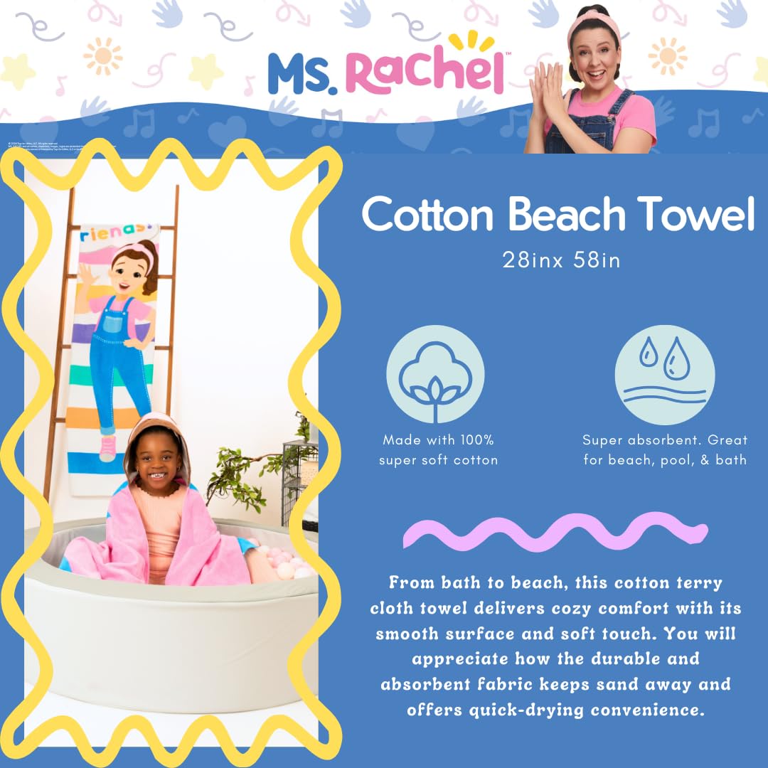 Foto 3 | Toalla Franco Ms. Rachel Kids De Algodón Supersuave, 140 X 70 Cm - Venta Internacional.
