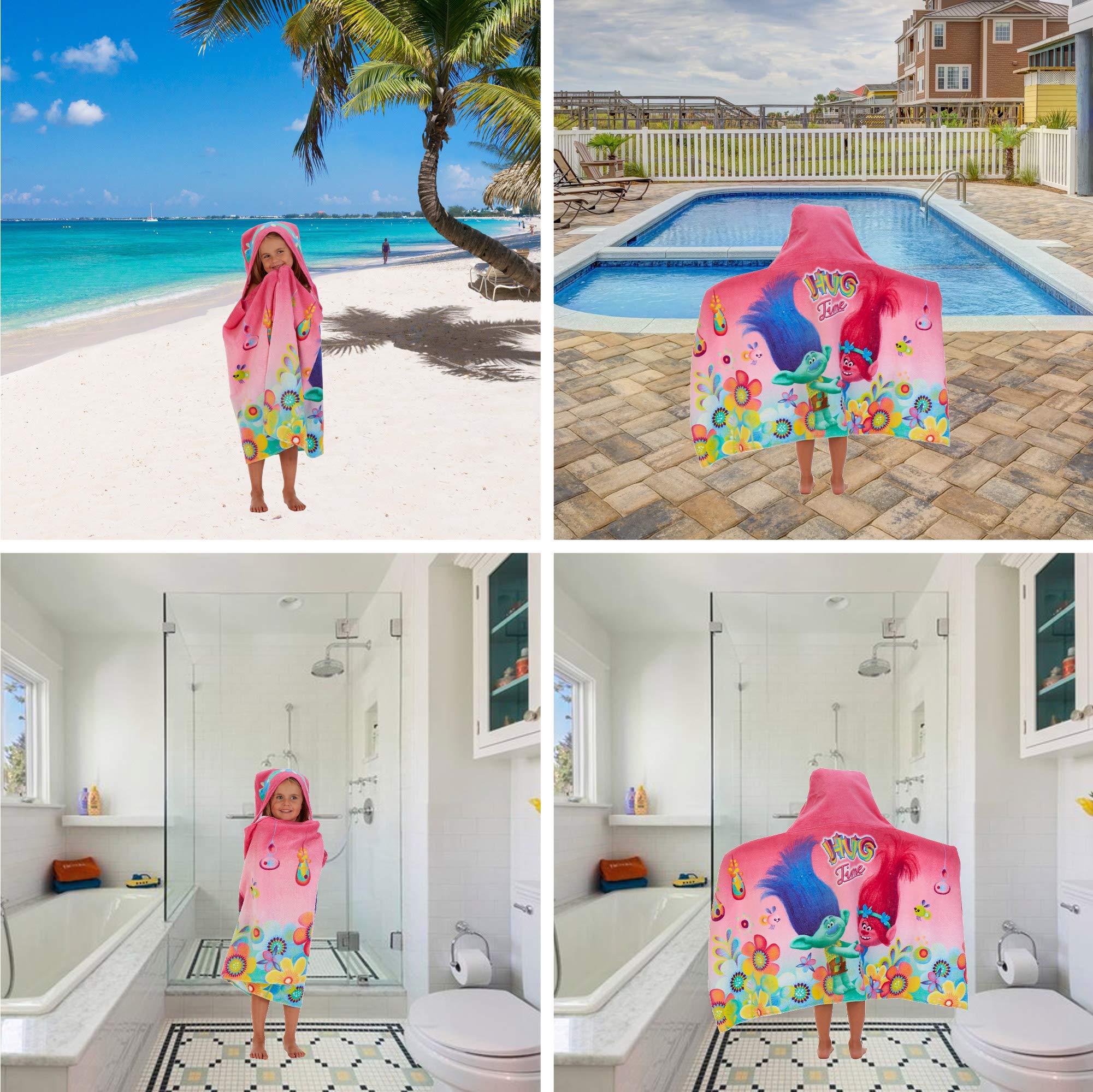Foto 7 pulgar | Toalla Con Capucha Franco Trolls Para Baño/piscina/playa, 60 X 120 Cm - Venta Internacional.