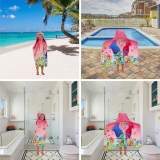 Foto 6 | Toalla Con Capucha Franco Trolls Para Baño/piscina/playa, 60 X 120 Cm - Venta Internacional.