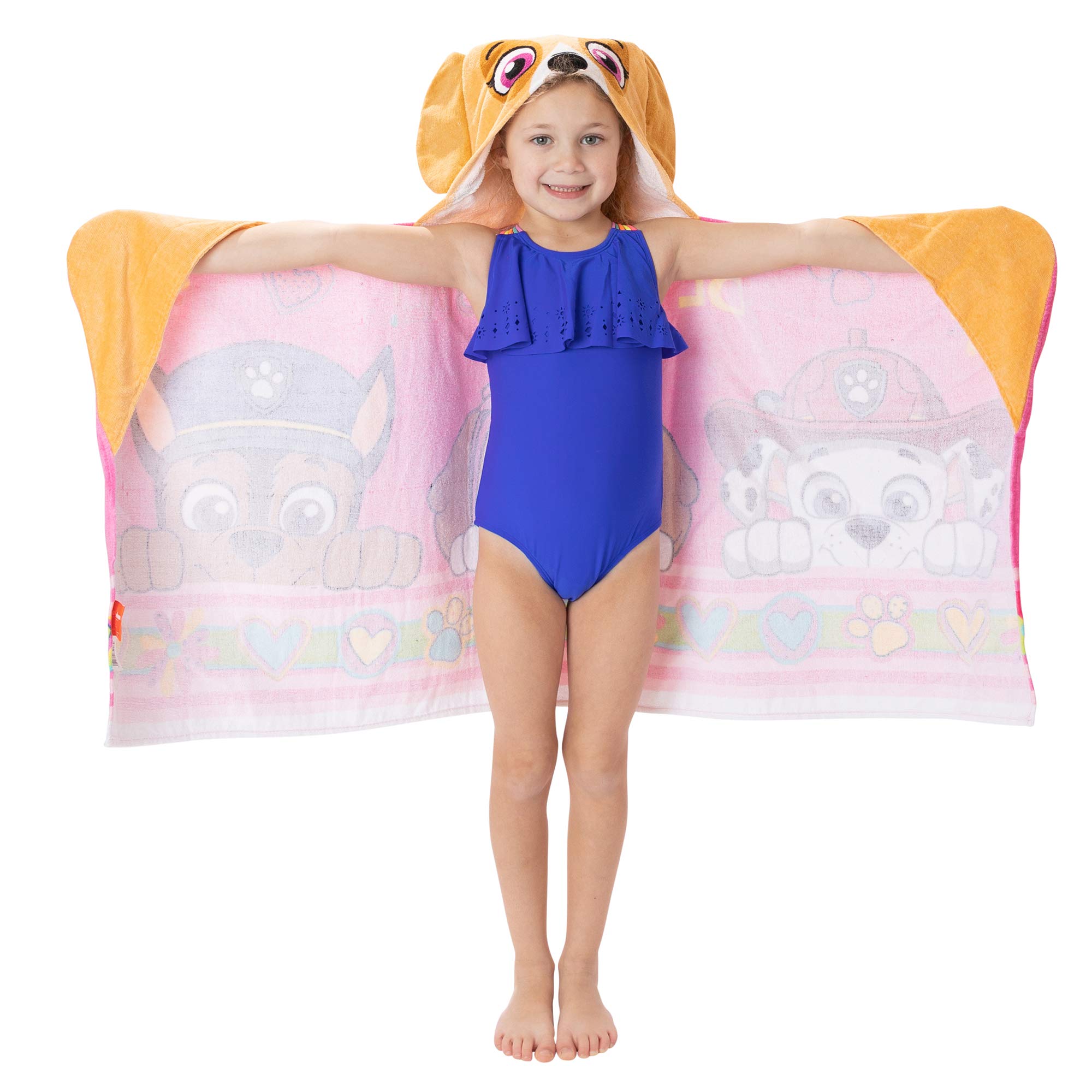 Foto 3 pulgar | Toalla Con Capucha Franco Paw Patrol, Algodón Rosa, De 3 A 7 Años - Venta Internacional.