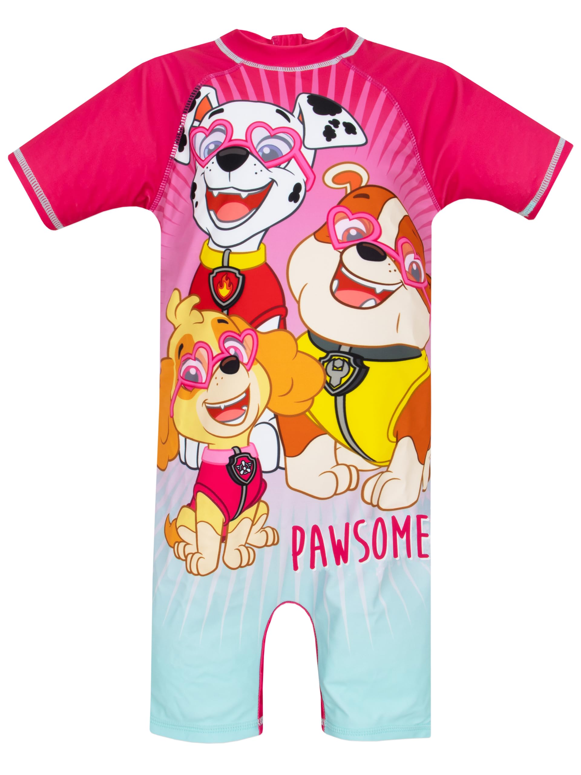 Foto 2 pulgar | Traje De Baño Paw Patrol Para Niñas De Una Sola Pieza, Protector Contra Erupciones Cutáneas, Rosa, 6 Años -