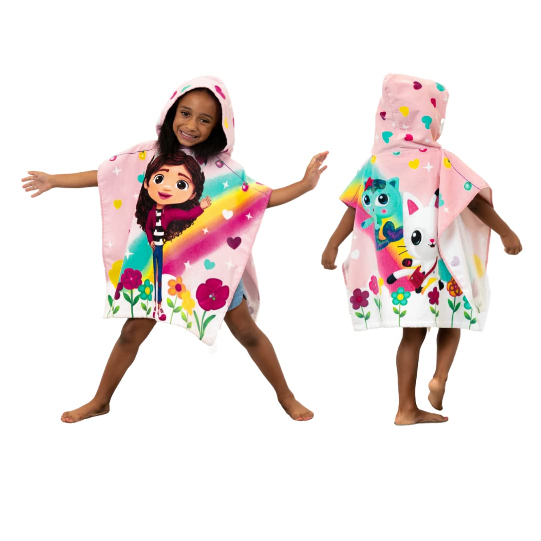 Poncho De Toalla Con Capucha Franco Dreamworks Gabby's Dollhouse Kids - Venta Internacional.