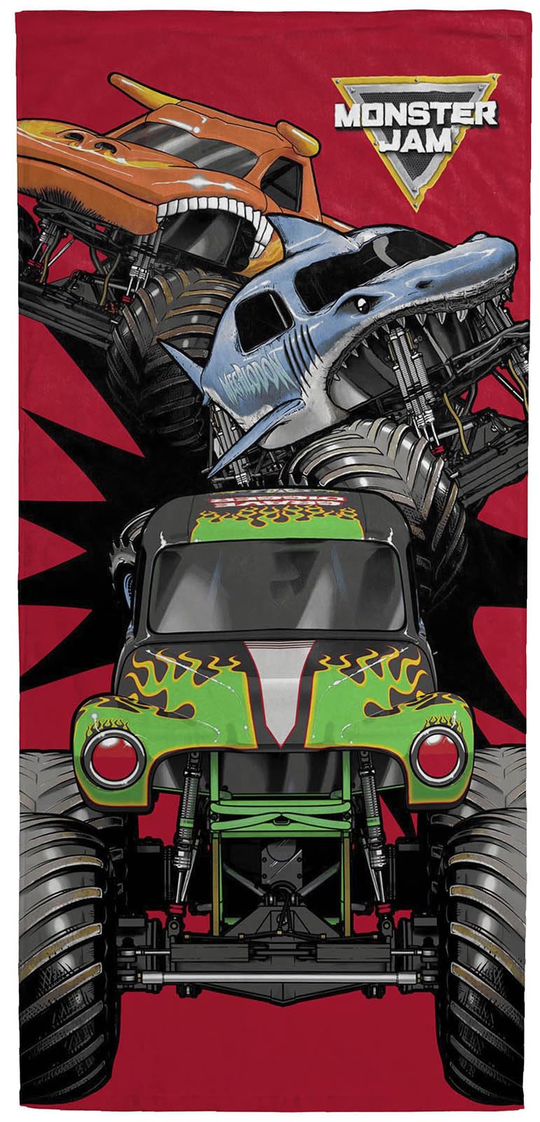 Toalla De Playa Jay Franco Monster Jam Grave Digger Megalodon - Venta Internacional.