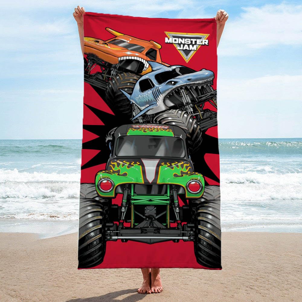 Foto 4 pulgar | Toalla De Playa Jay Franco Monster Jam Grave Digger Megalodon - Venta Internacional.