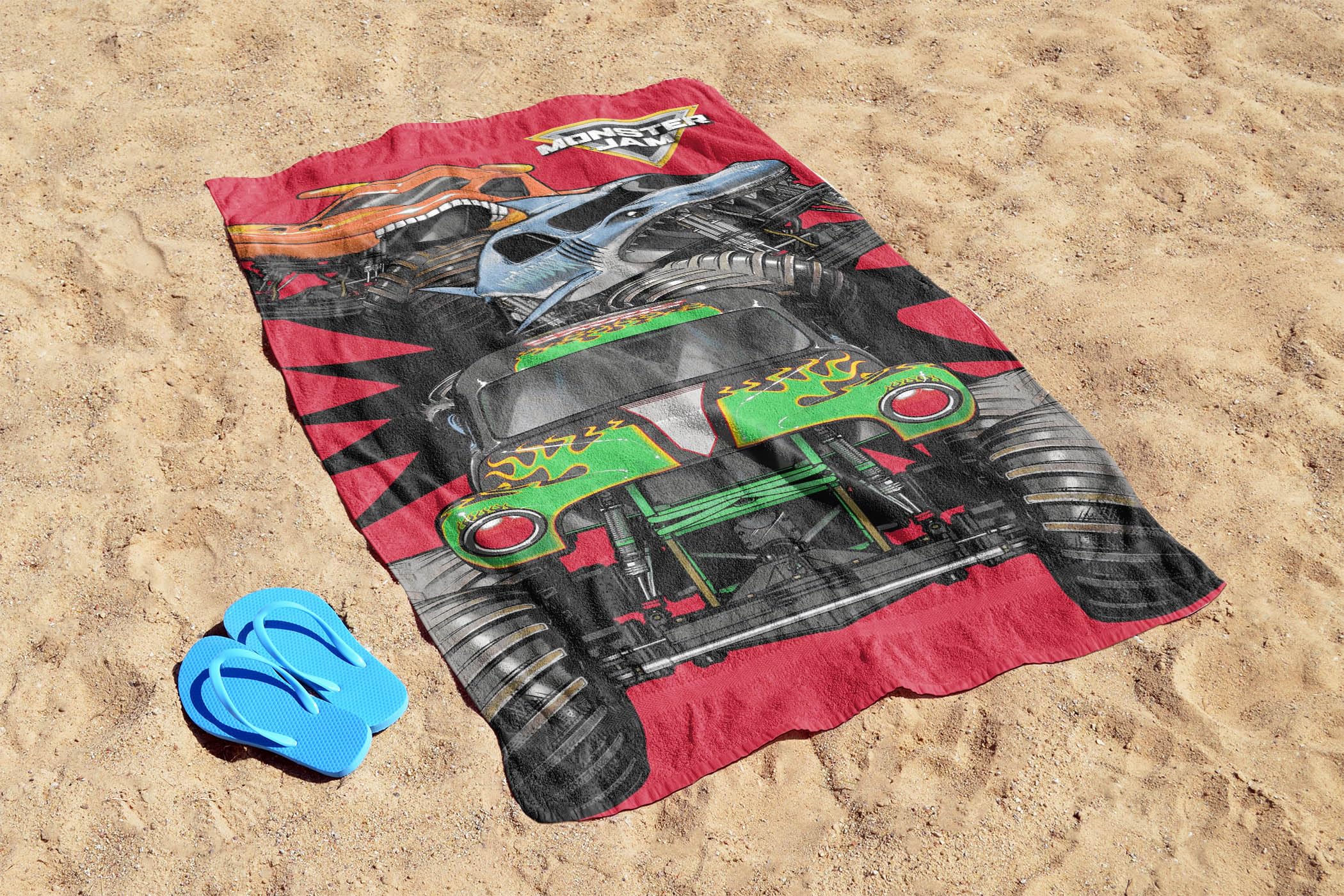 Foto 5 pulgar | Toalla De Playa Jay Franco Monster Jam Grave Digger Megalodon - Venta Internacional.