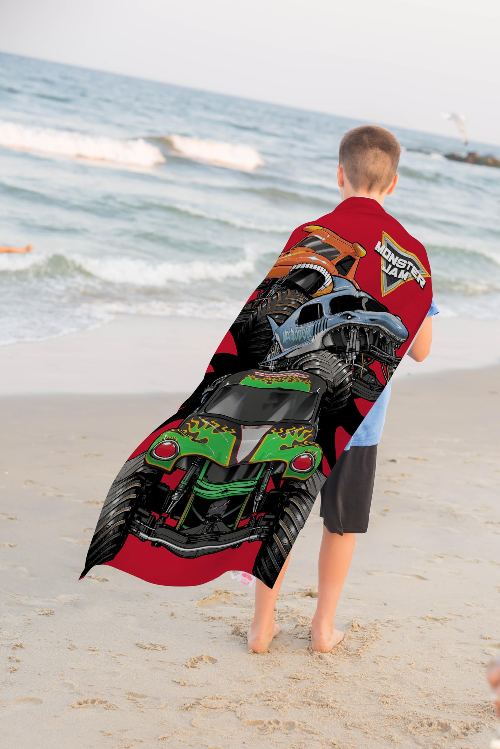 Foto 6 pulgar | Toalla De Playa Jay Franco Monster Jam Grave Digger Megalodon - Venta Internacional.
