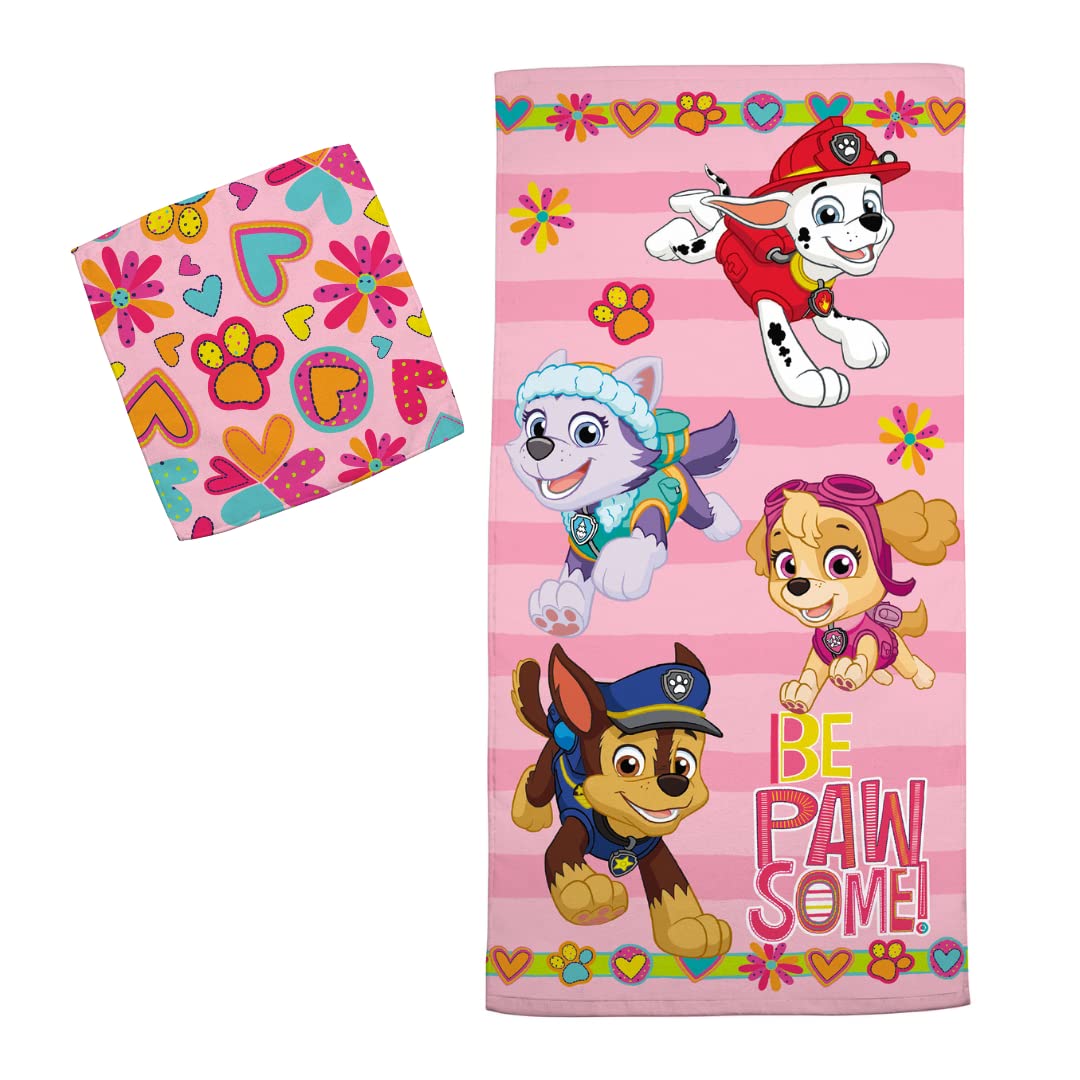 Juego De Toallas Franco Paw Patrol Para Niñas, Bañera/piscina/playa - Venta Internacional.