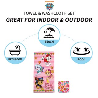 Foto 2 | Juego De Toallas Franco Paw Patrol Para Niñas, Bañera/piscina/playa - Venta Internacional.