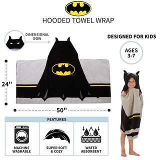 Foto 4 | Toalla Con Capucha Para Niños De Batman, Bañera/piscina/playa, Algodón - Venta Internacional.