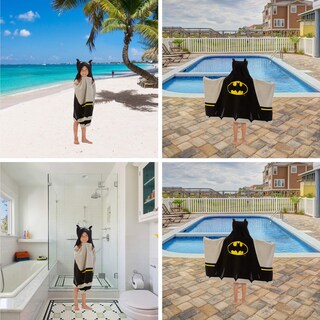 Foto 6 | Toalla Con Capucha Para Niños De Batman, Bañera/piscina/playa, Algodón - Venta Internacional.