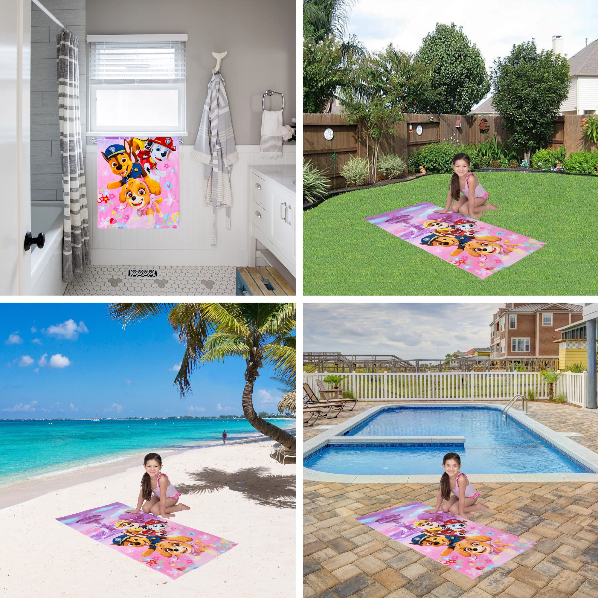 Foto 5 pulgar | Toalla Franco Kids Paw Patrol Girls, 148 Cm X 71 Cm, Algodón - Venta Internacional.
