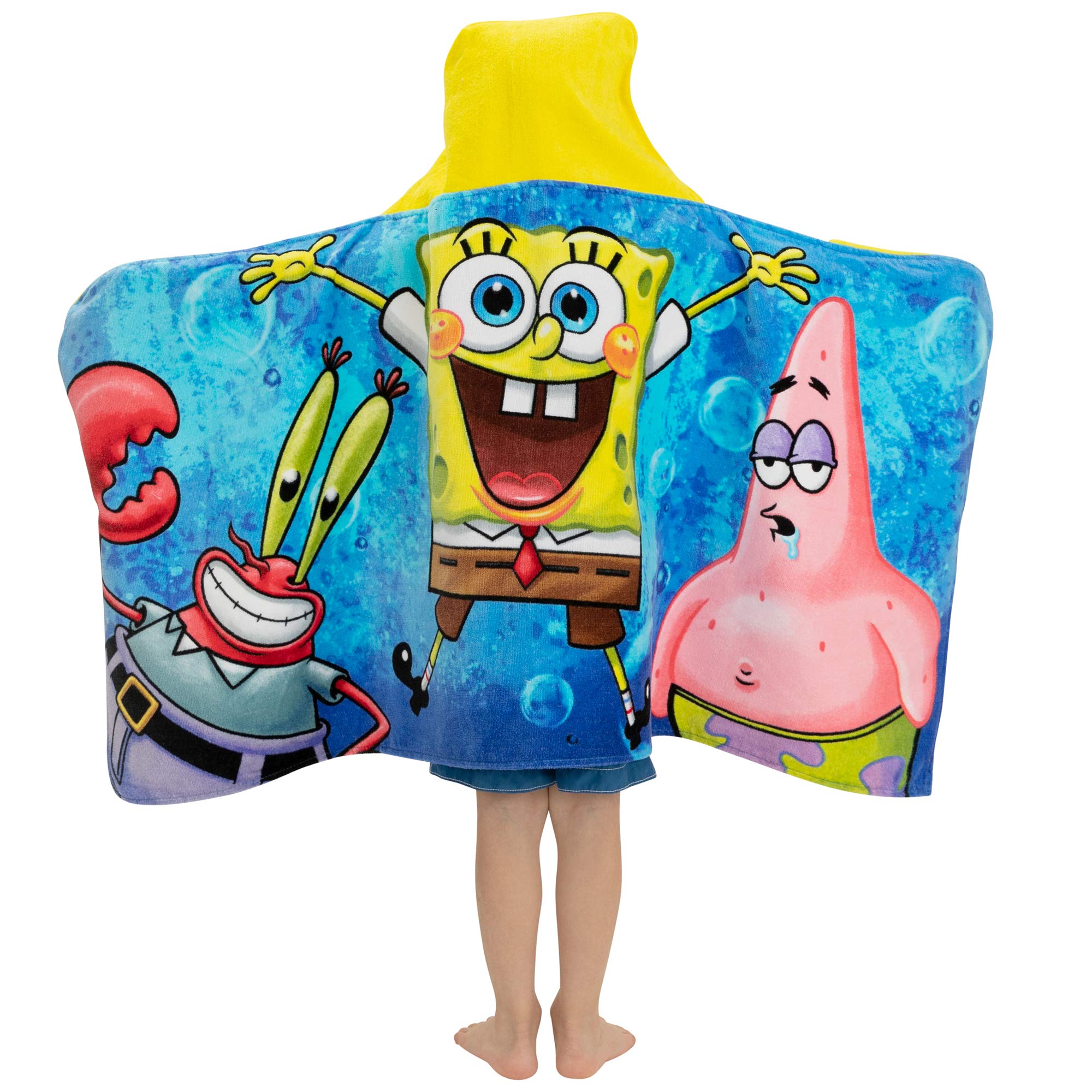 Foto 4 pulgar | Toalla Con Capucha Franco Kids Para Baño Y Playa, Bob Esponja - Venta Internacional.