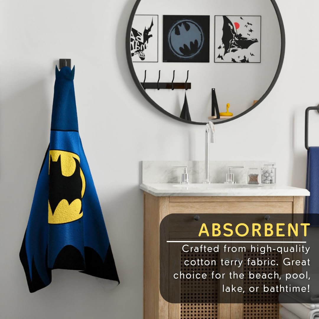 Foto 3 | Toalla Con Capucha Franco Batman Kids De Felpa Suave De Algodón - Venta Internacional.