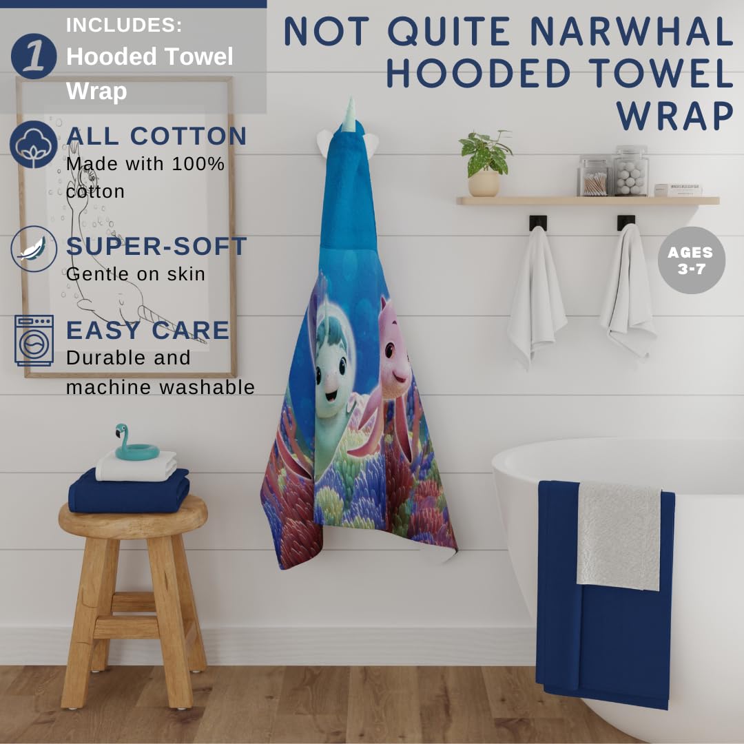 Foto 4 pulgar | Toalla Con Capucha Franco Dreamworks Not Quite Narwhal Kids - Venta Internacional.