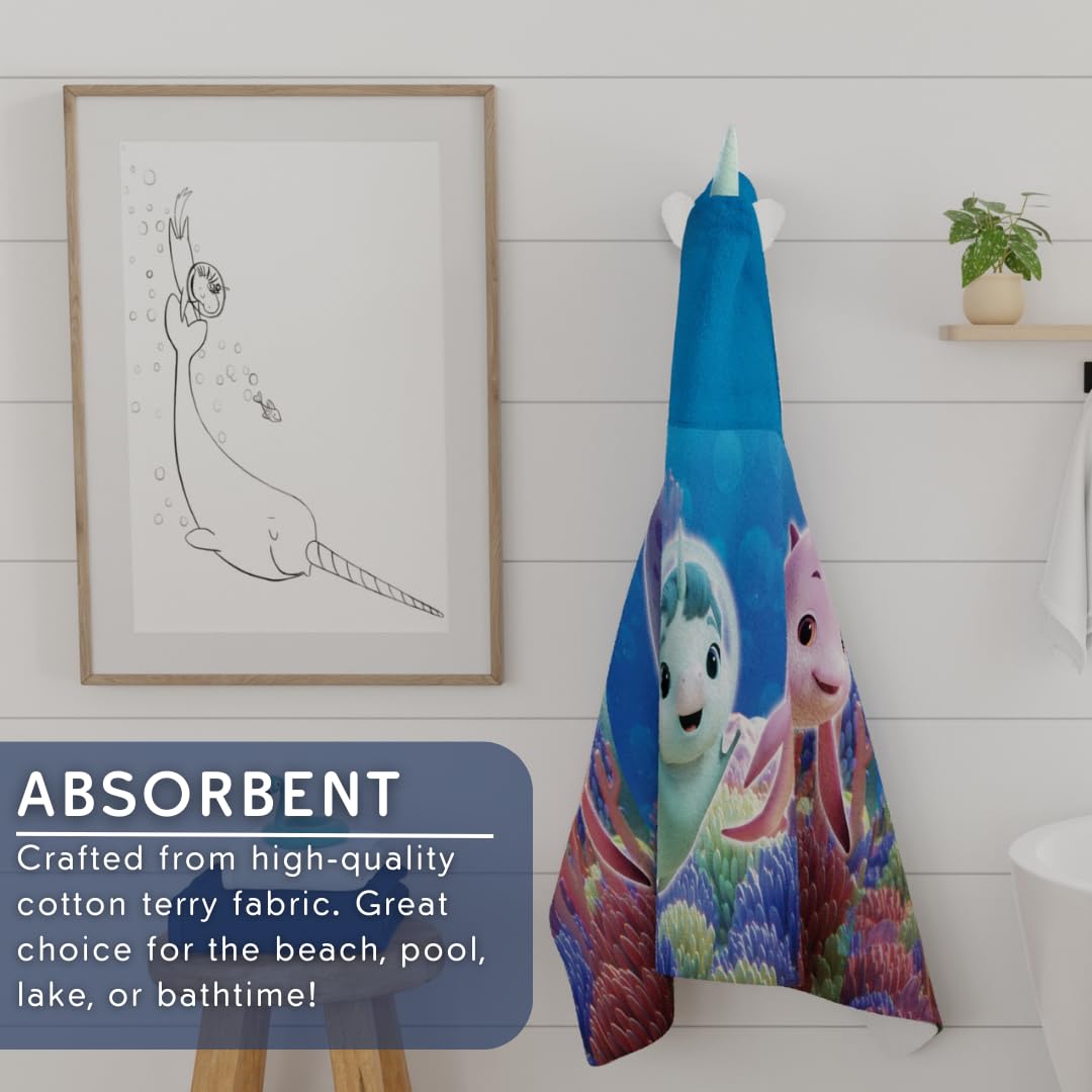 Foto 5 pulgar | Toalla Con Capucha Franco Dreamworks Not Quite Narwhal Kids - Venta Internacional.