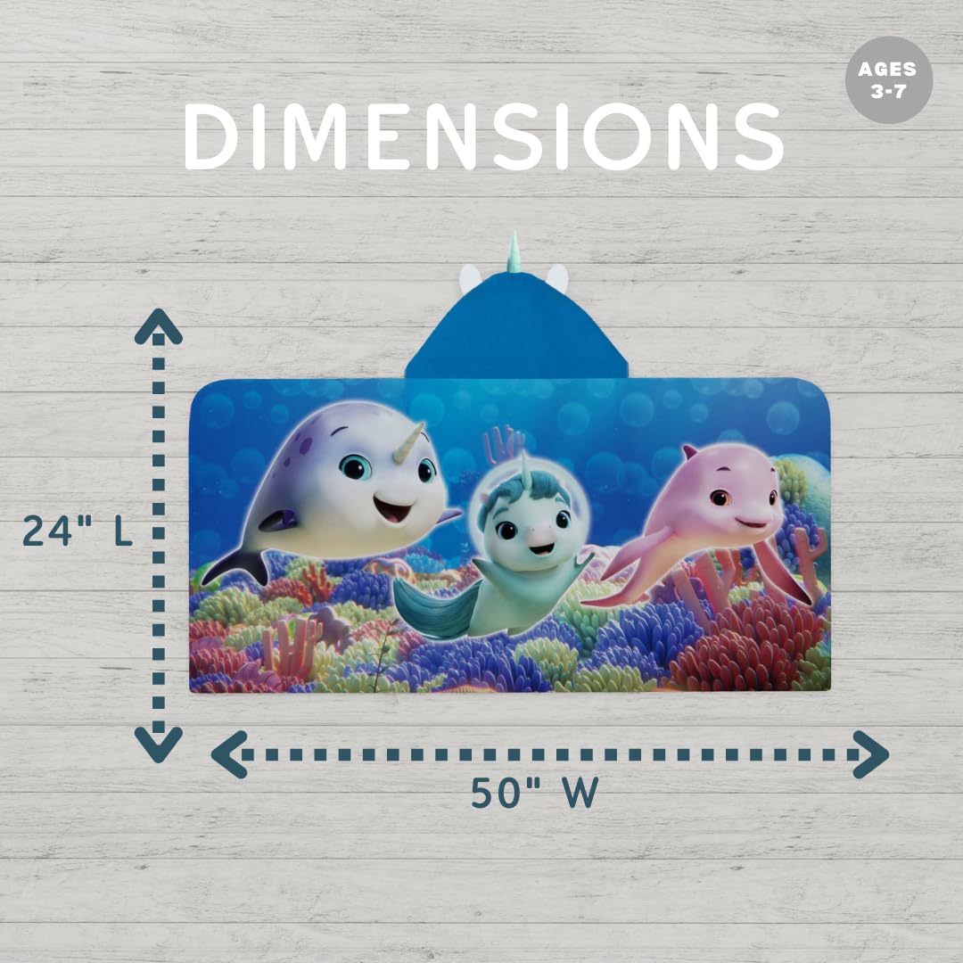 Foto 8 pulgar | Toalla Con Capucha Franco Dreamworks Not Quite Narwhal Kids - Venta Internacional.