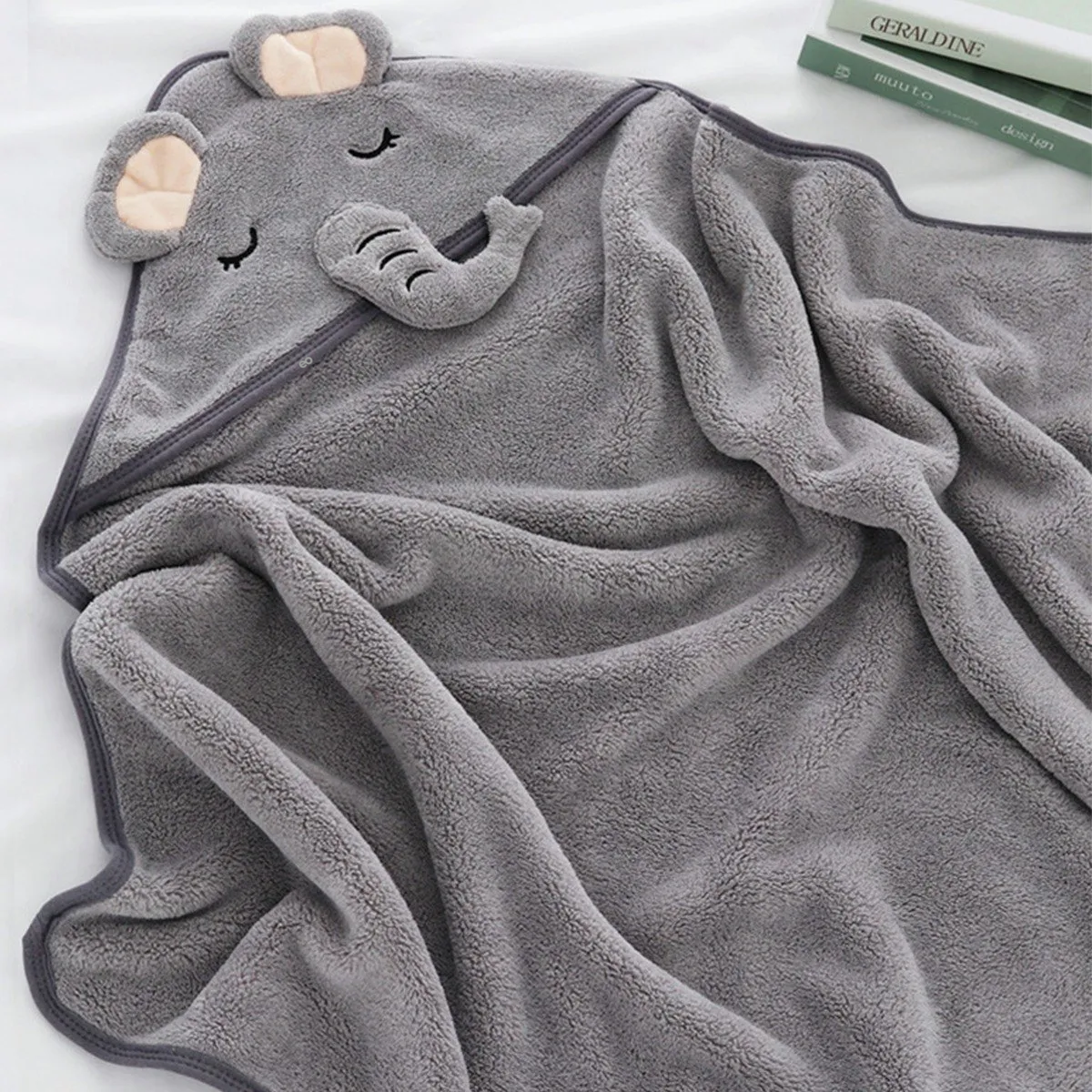 Foto 2 | Toalla para Bebe Elefante Eo Safe Imports Gris