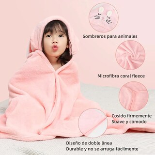 Foto 4 | Toalla para Bebe Conejo Eo Safe Imports Rosa