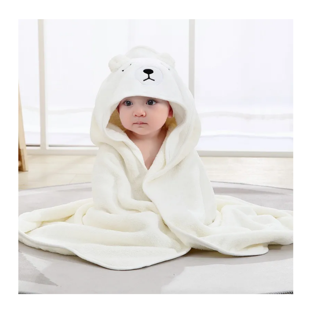 Foto 3 | Toalla para Bebe Oso Eo Safe Imports Blanco