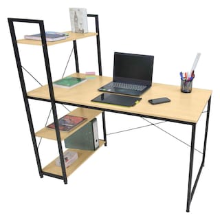 Foto 2 | Set Home Office Escritorio Madera Clara Con Silla Ajustable