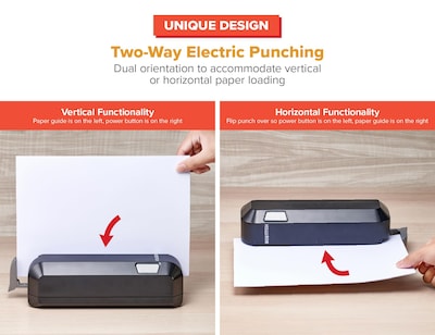 Foto 2 | Perforadora Eléctrica De 3 Orificios Bostitch Office Ehp20-blk, 20 Hojas - Venta Internacional.