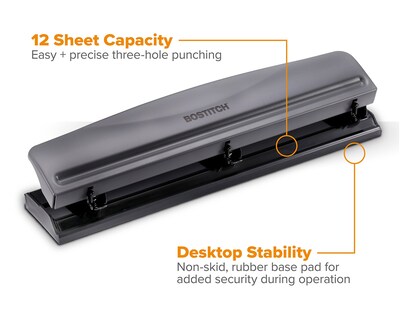 Foto 2 | Hole Punch Bostitch Office Premium Con Capacidad Para 12 Hojas - Venta Internacional.