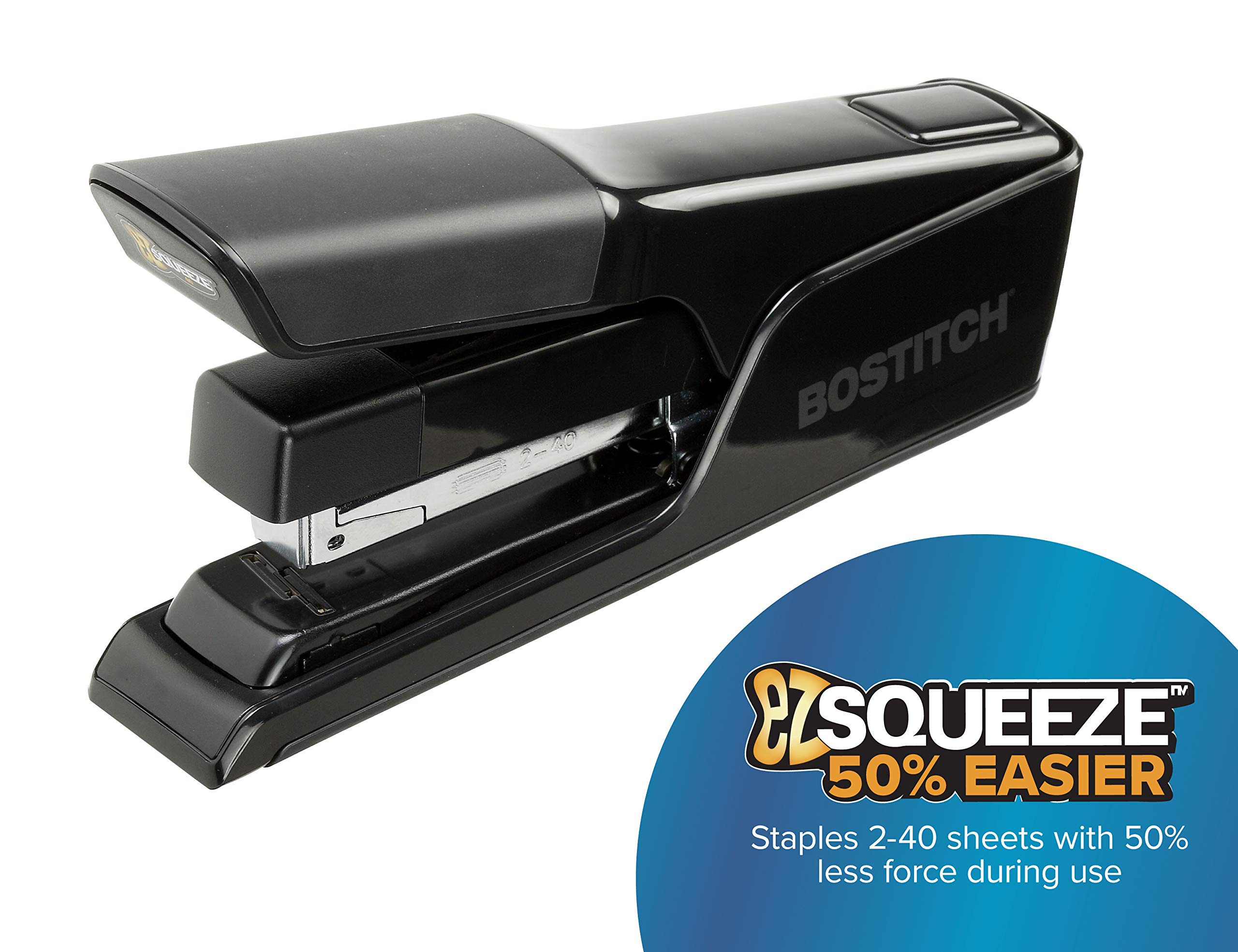 Foto 2 | Grapadora Bostitch Office Ez Squeeze Para 40 Hojas, Cierre Plano, Color Negro - Venta Internacional.