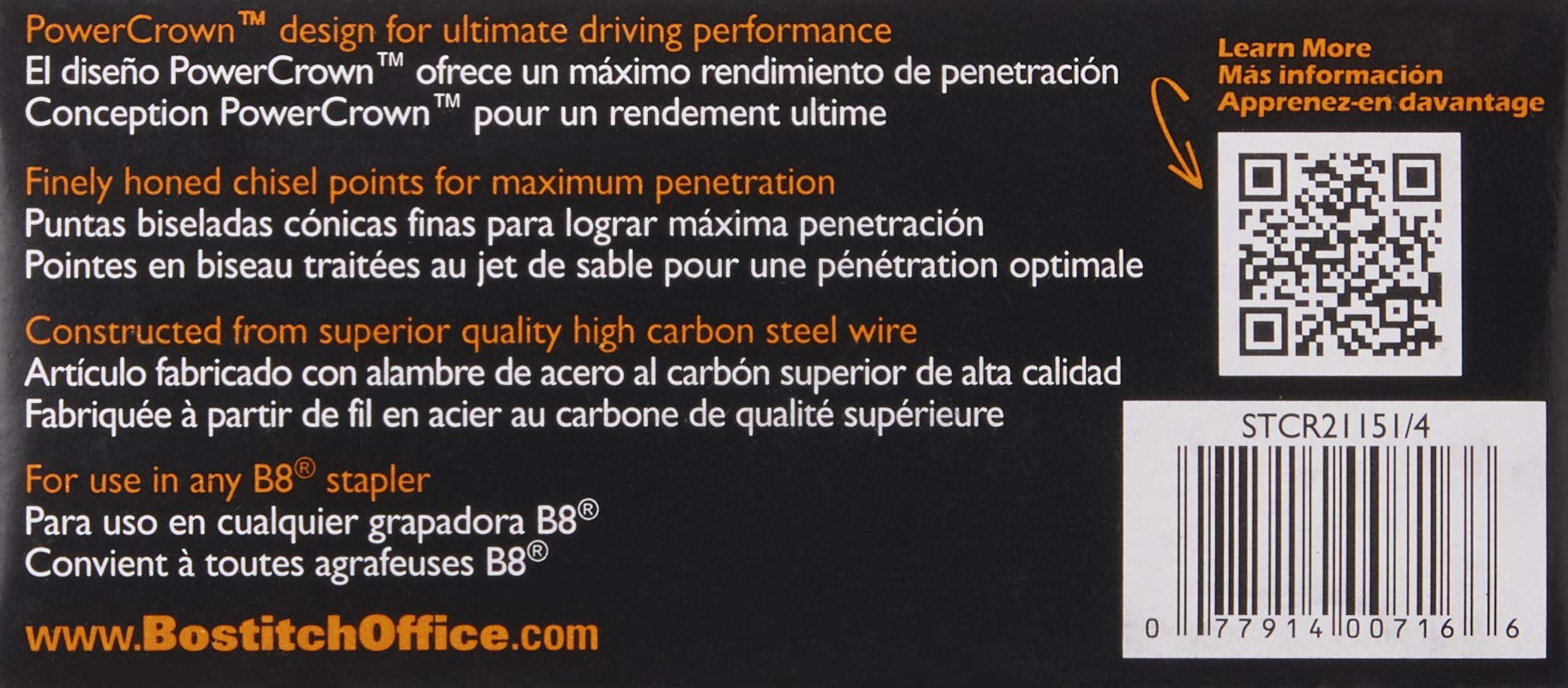 Foto 3 | Staples Bostitch B8 Powercrown Premium Con Patas De Acero De 0.25 Pulgadas - Venta Internacional.