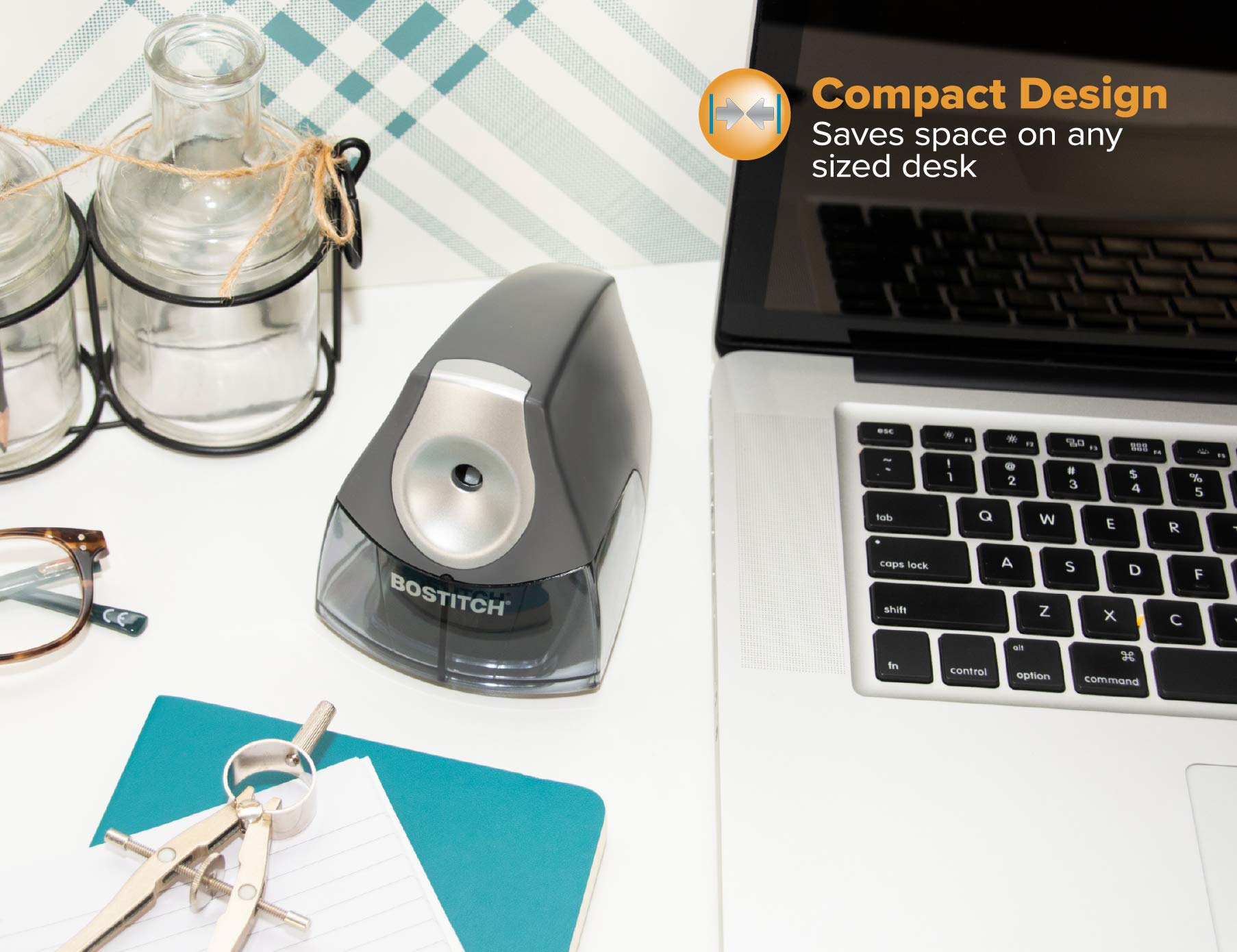 Foto 3 | Sacapuntas Eléctrico Bostitch Office Personal Gray - Venta Internacional.