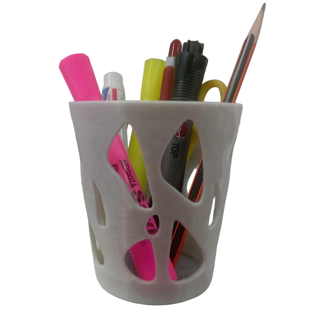 Foto 4 pulgar | Vaso Organizador de Lápices y Plumas 2 Piezas Gris