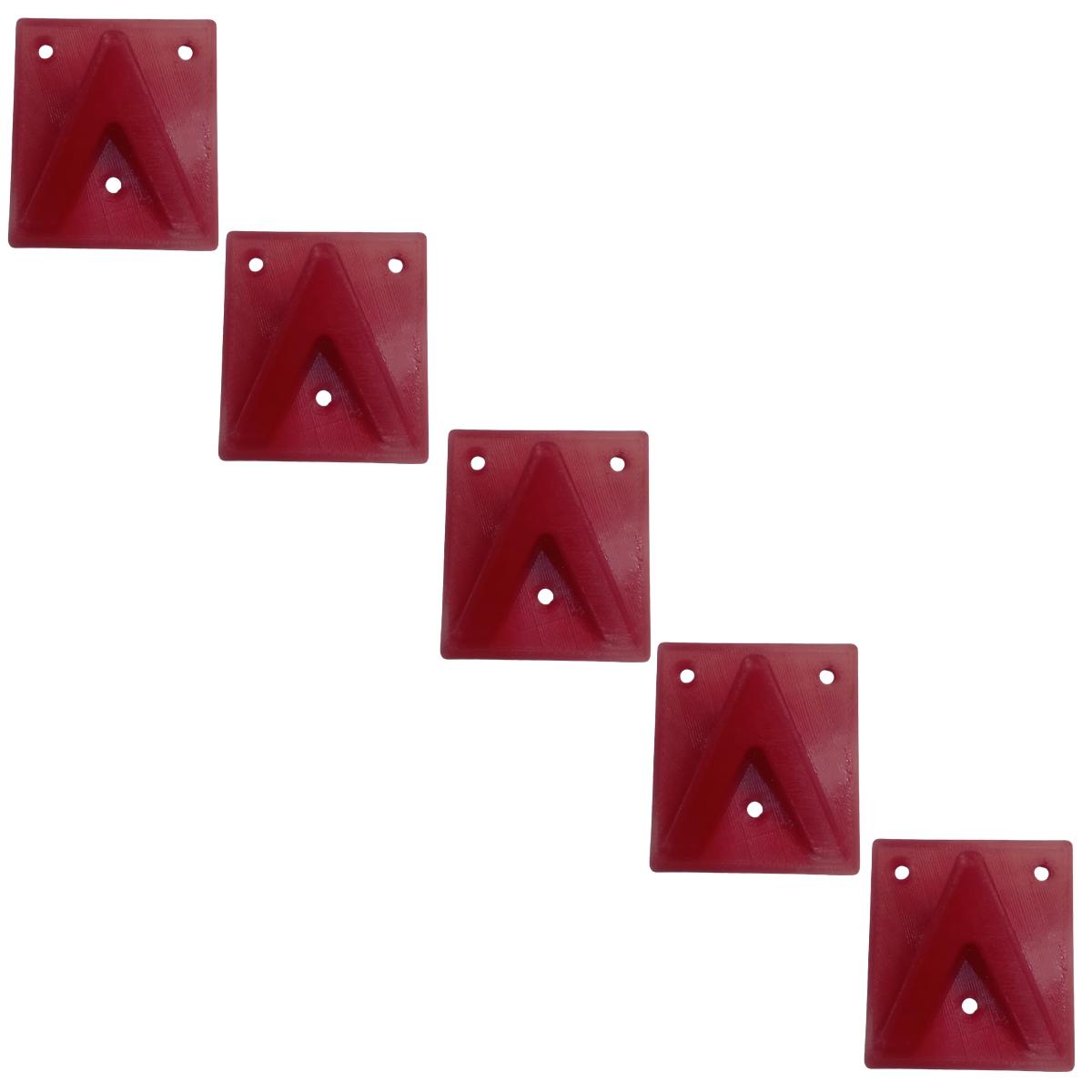 Ganchos de Pared para Colgar 3d Art Mxgrx-017 5 Piezas Red