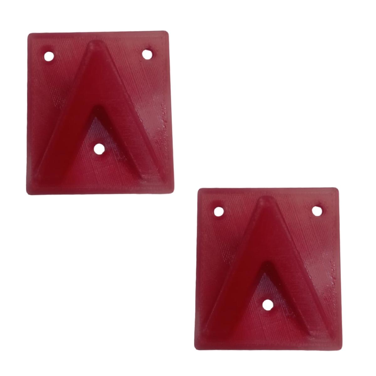 Ganchos de Pared para Departamentos  3d Art Mxgrx-014 2 Piezas Red