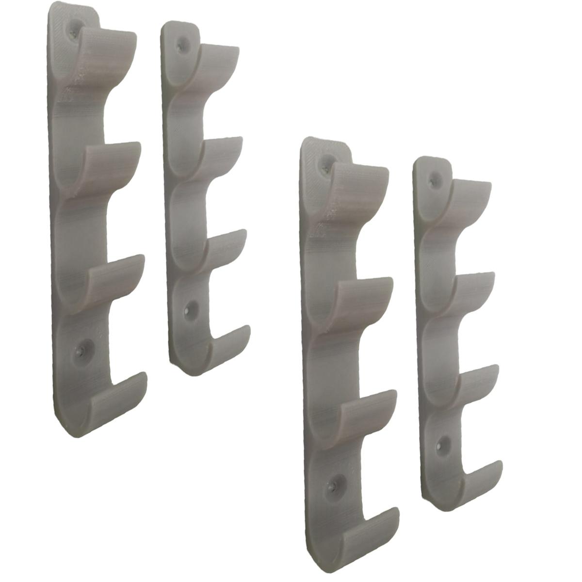 Soporte de Plumones para Pared 2 Pares Gris