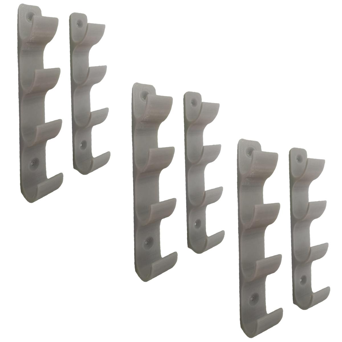 Soporte de Plumones para Pared 3 Pares Gris