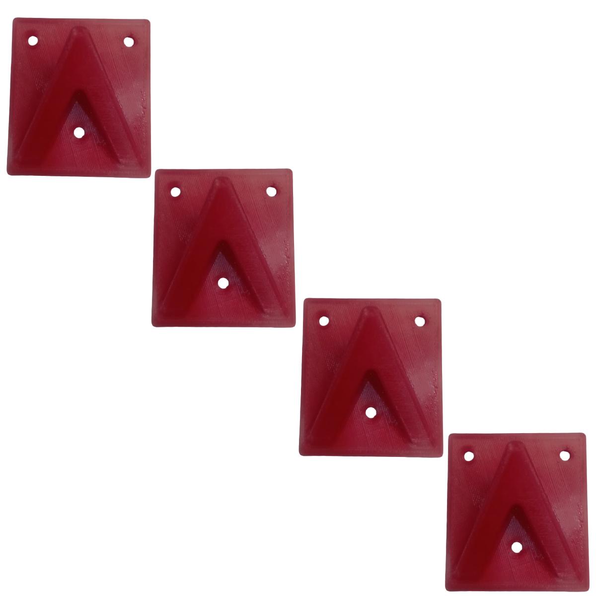 Ganchos de Pared para Oficinas  3d Art Mxgrx-016 4 Piezas Red