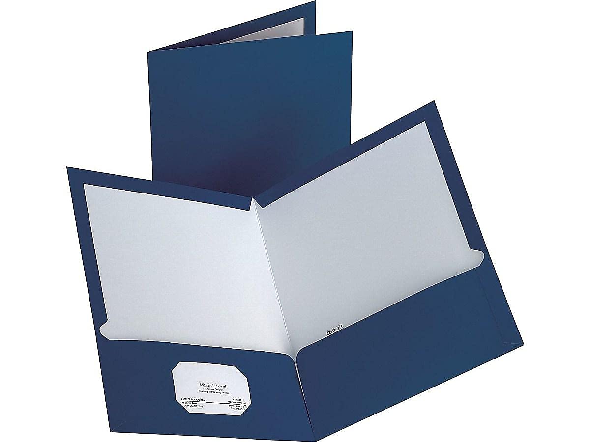 Carpeta Staples, 2 Bolsillos, Laminada, Azul Oscuro, 30 Cajas X10 - Venta Internacional.