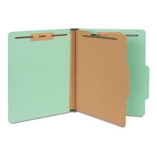 Foto 1 | Carpeta De Clasificación Staples, Cartón Prensado Con 1 Separador, Color Verde Claro - Venta Internacional.