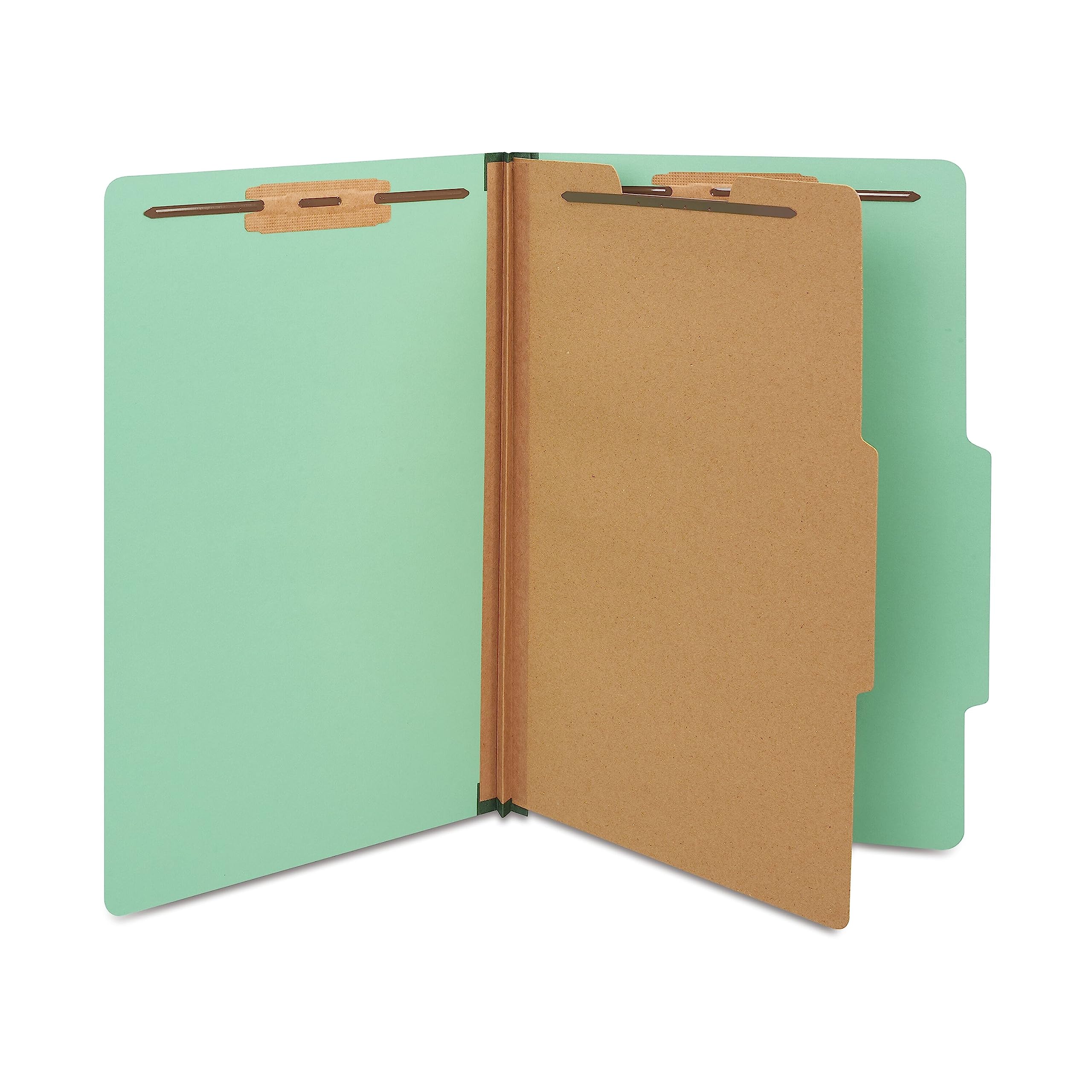 Carpeta Clasificatoria Para Grapas, Cartón Prensado, Tamaño Legal, Color Verde - Venta Internacional.