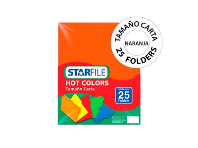 Foto 1 | 25 Folders Hot Colors Carta Naranja